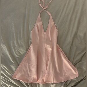 Zara Halter Godet Short Dress